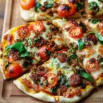Chorizo, Tomato, and Cheese Pizzas
