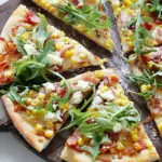 Grilled Corn and Bacon Pizzas with Baby Arugula