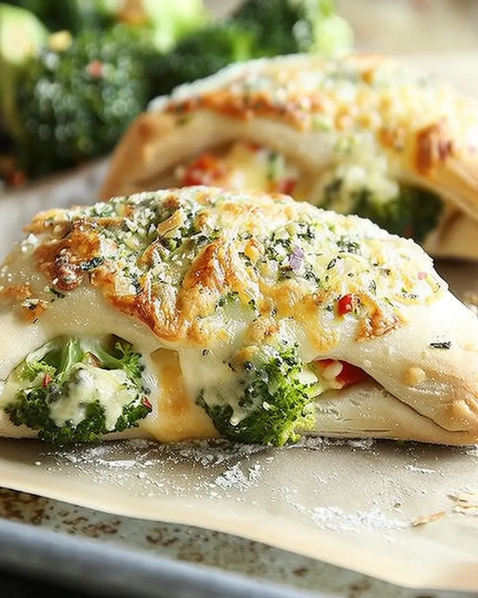 Broccoli Three-Cheese Pizza Pockets: Easy Homemade Delight