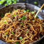 Mongolian Ground Beef Noodles Recipe