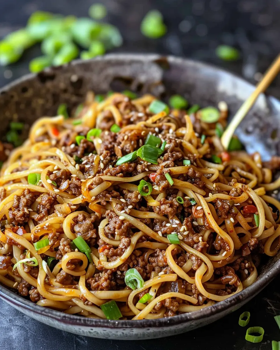 Mongolian Ground Beef Noodles: Easy, Flavorful Comfort Food