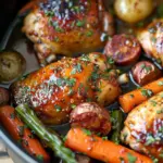 SLOW COOKER HONEY GARLIC CHICKEN AND VEGGIES