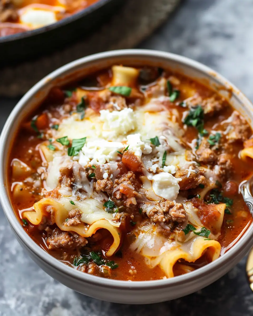 Easy Lasagna Soup Recipe: Delicious Comfort with Turkey Bacon and Chicken Ham