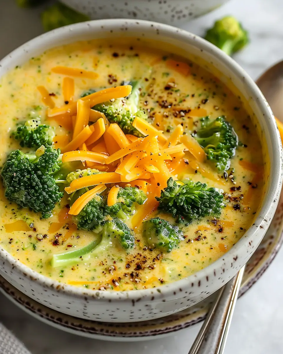Healthy Broccoli Cheddar Soup: A Cozy Delight with Turkey Bacon