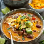 Creamy Beef Taco Soup