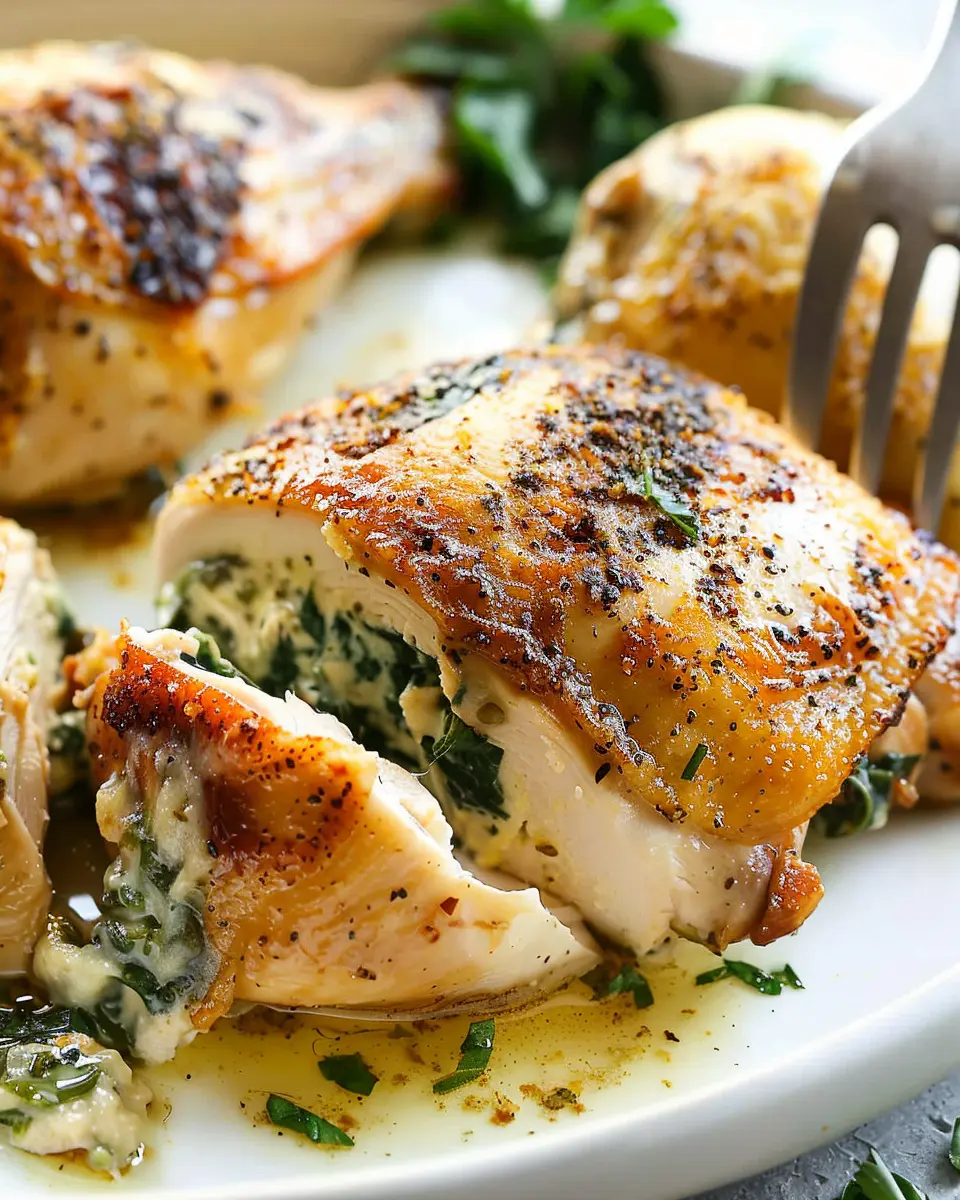 Spinach Stuffed Chicken with Turkey Bacon: A Juicy Delight at Home