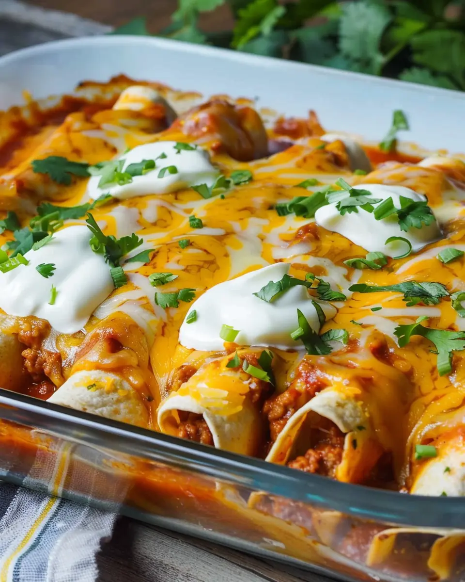 Easy Cheesy Ground Beef Enchiladas for a Quick Family Delight