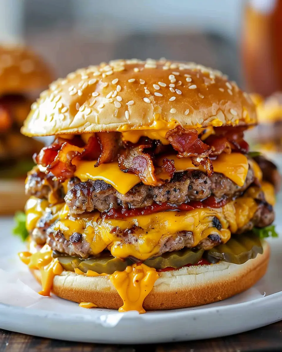 Crack Burgers: Juicy Turkey Bacon &amp; Chicken Ham Delight