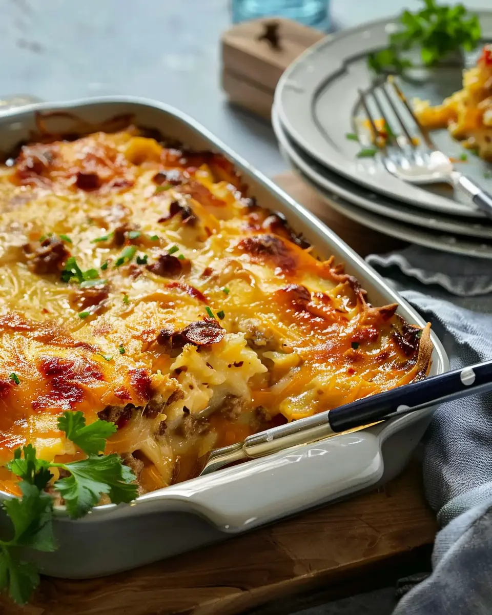 Cattle Drive Casserole: Easy Comfort Food with Turkey Bacon and Chicken Ham