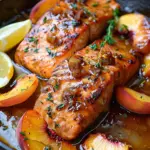 Bourbon Peach Roasted Salmon