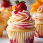 Mango Strawberry Sunset Cupcakes Recipe