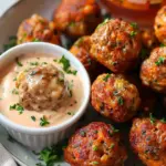 Creole Sausage Balls with Remoulade Dipping Sauce