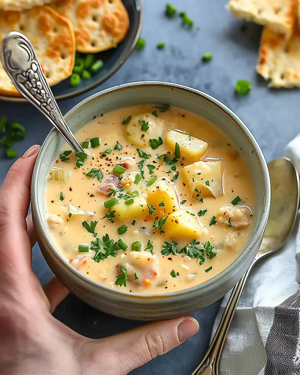 Creamy Cajun Potato Soup: Indulgent Comfort with Turkey Bacon and Chicken Ham