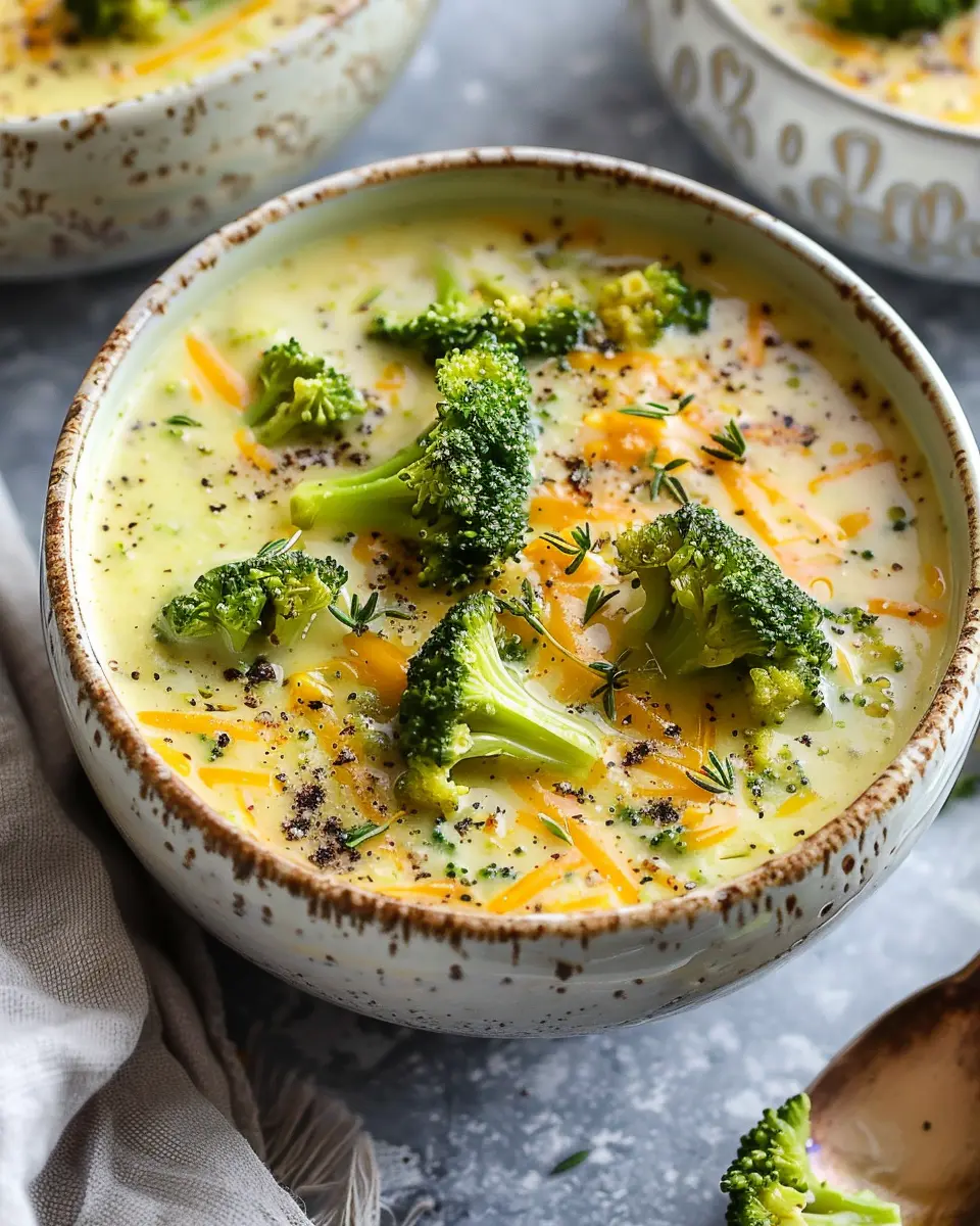 Healthy Broccoli Cheddar Soup: Easy Comfort with Turkey Bacon