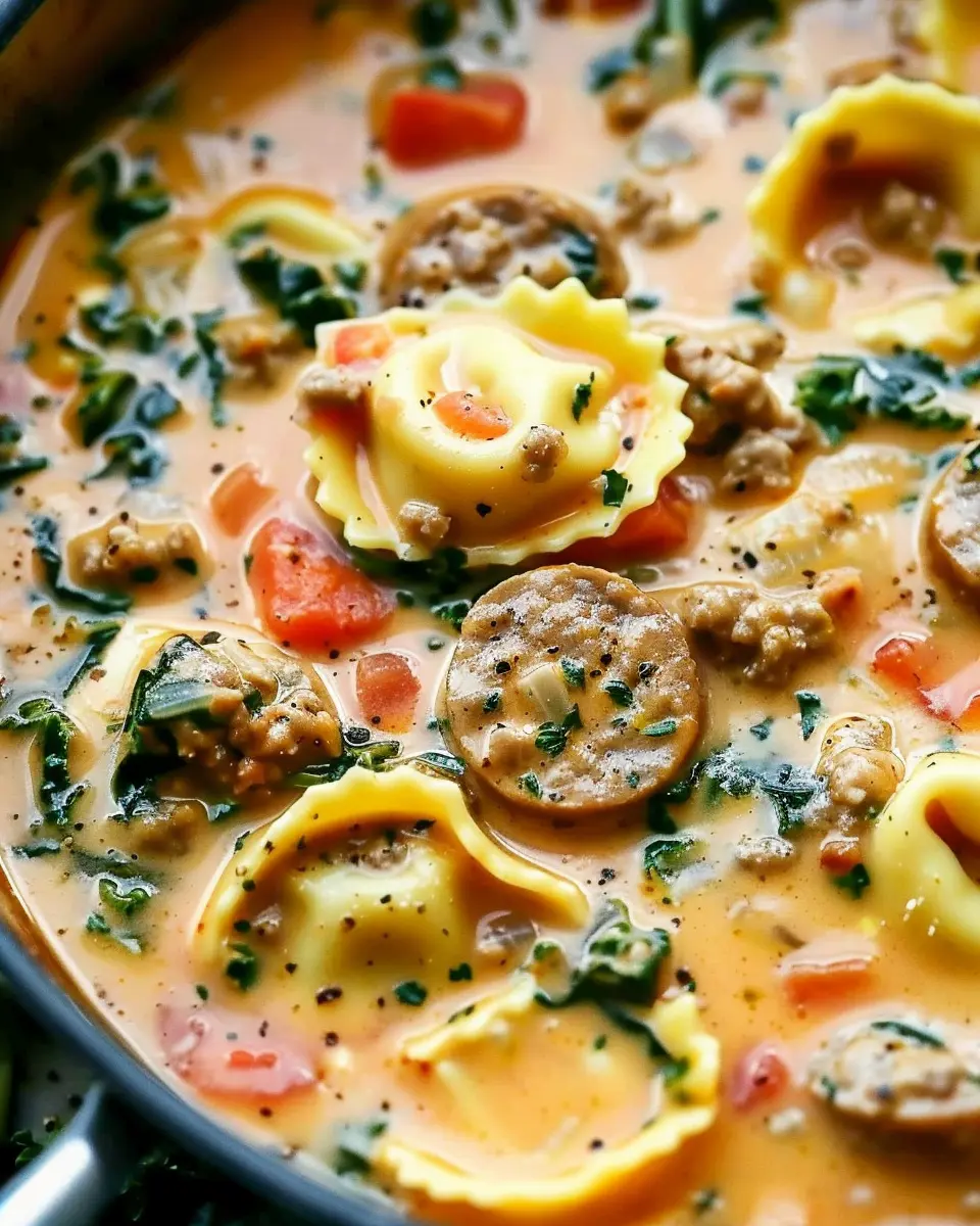 Creamy Sausage Tortellini Soup: A Cozy &amp; Indulgent Delight