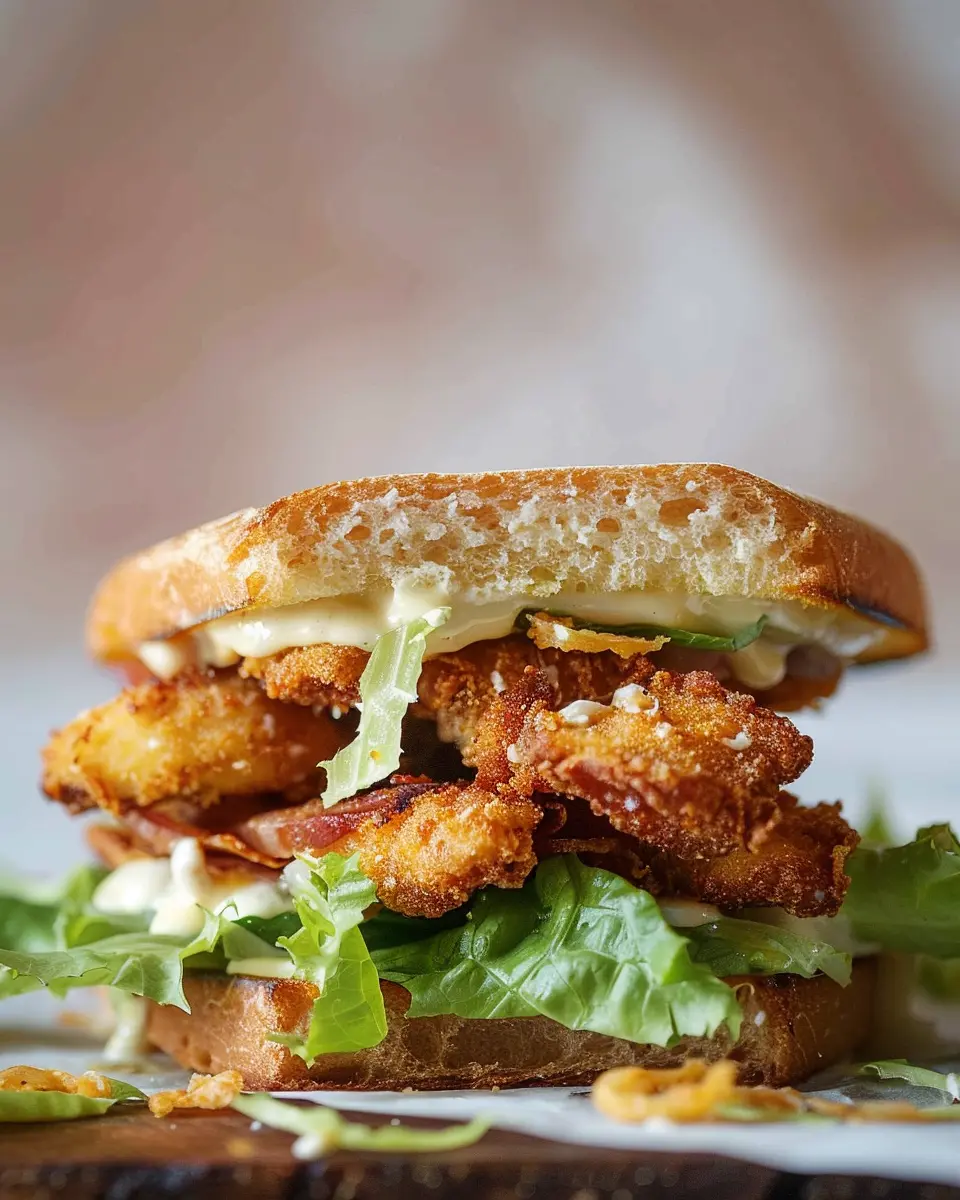 Crispy Chicken Caesar Sandwiches with Turkey Bacon Perfection