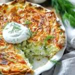 Crispy Cabbage Pie with Dill Cream Sauce