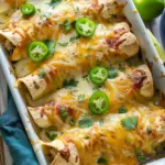 Green Enchiladas with Chicken Cream Cheese Filling