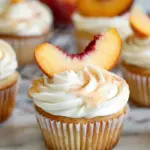 The Best Honey Peach Cream Cheese Cupcakes