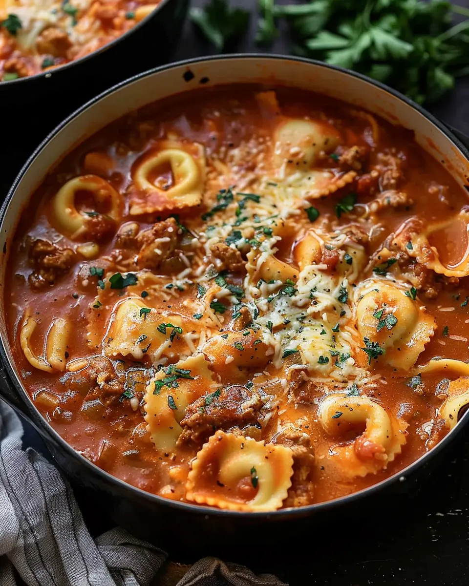 Hearty Tortellini Lasagna Soup: A Cozy, Comforting Delight