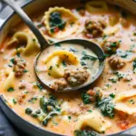 Creamy Sausage Tortellini Soup