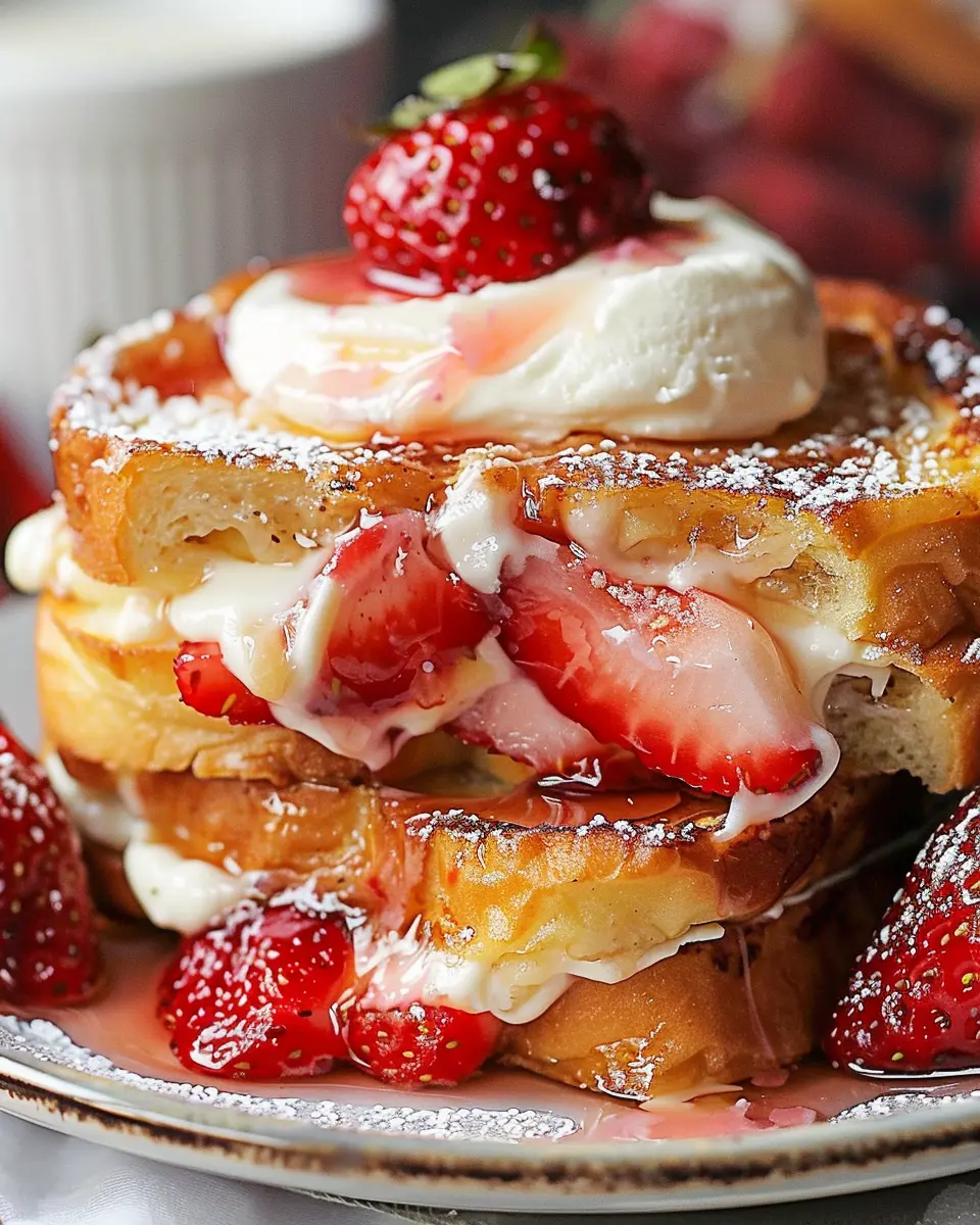 Strawberry Cheesecake Stuffed French Toast: Indulgent Breakfast Delight