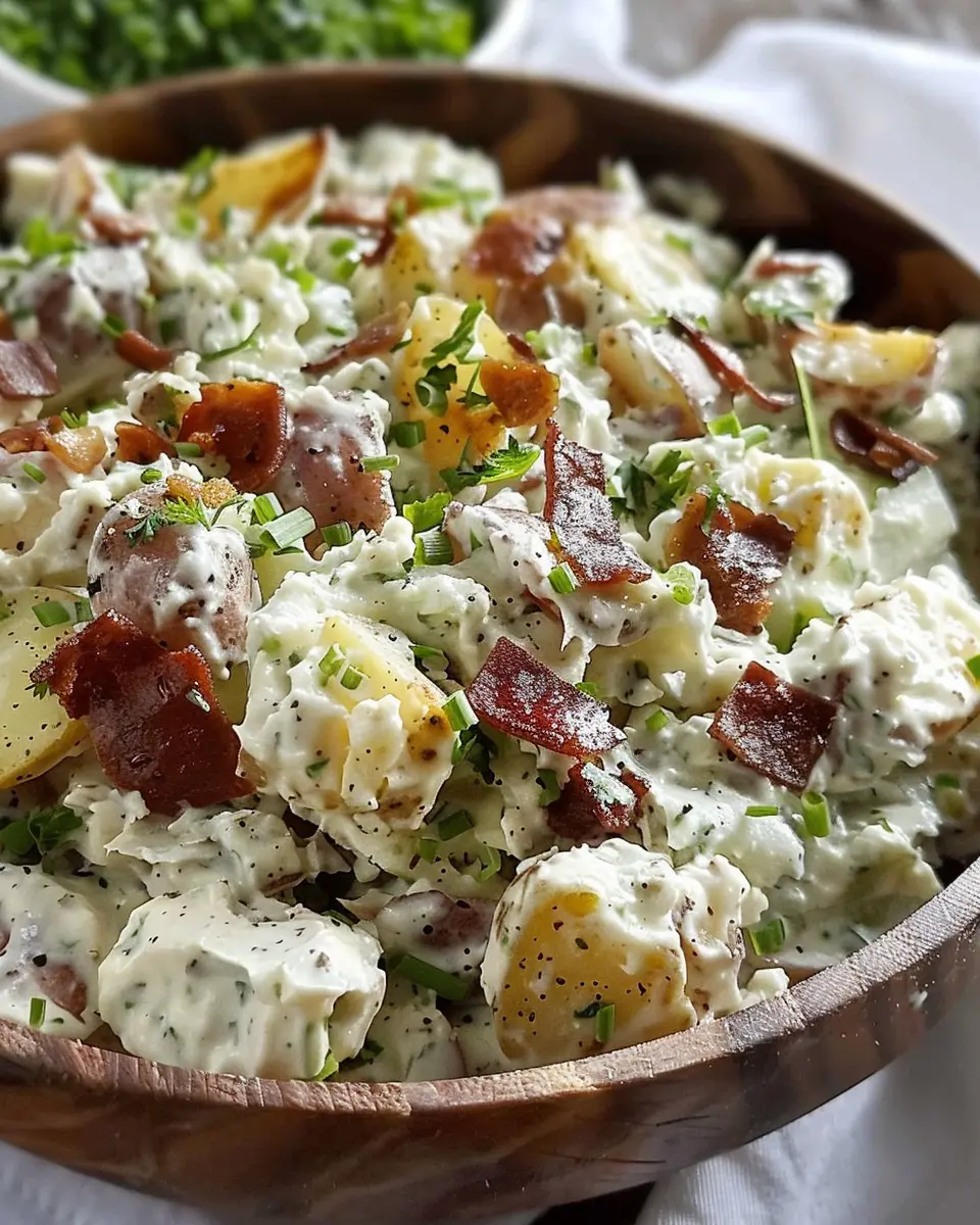 Crispy Smashed Potato Salad with Turkey Bacon for a Fresh Twist