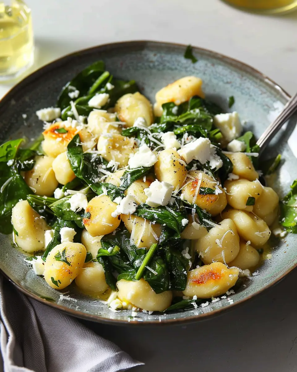 Creamy Gnocchi with Spinach and Feta: A Quick and Cozy Delight