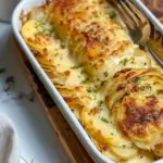 Roasted Garlic Potatoes au Gratin