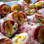 Salami, Cream Cheese, and Pepperoncini Roll-Ups