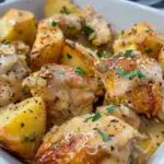 Garlic Parmesan Crockpot Chicken and Potatoes