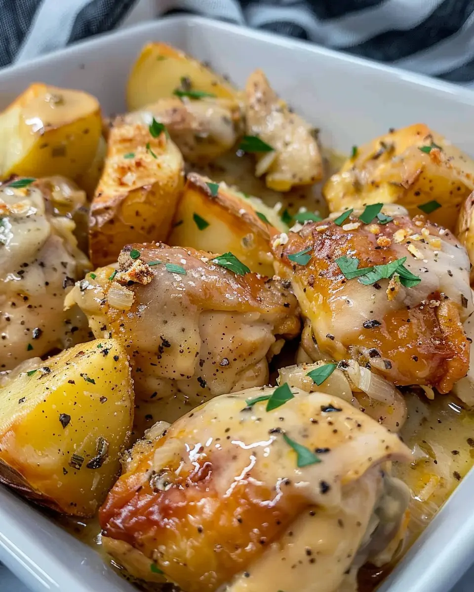 Garlic Parmesan Crockpot Chicken and Potatoes: Easy Weeknight Delight