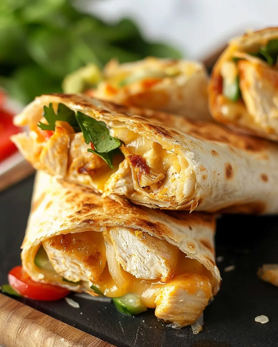 Cheesy Garlic Chicken Wraps: Easy and Indulgent Comfort Food