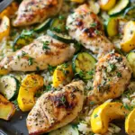 Healthy Chicken Breast with Zucchini and Squash
