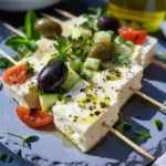 Feta-Spieße mit Gurke