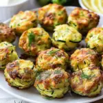 Cheesy Garlic Zucchini Bites