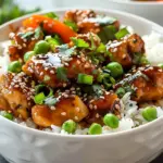Sweet and Savory Sticky Chicken Rice Bowls