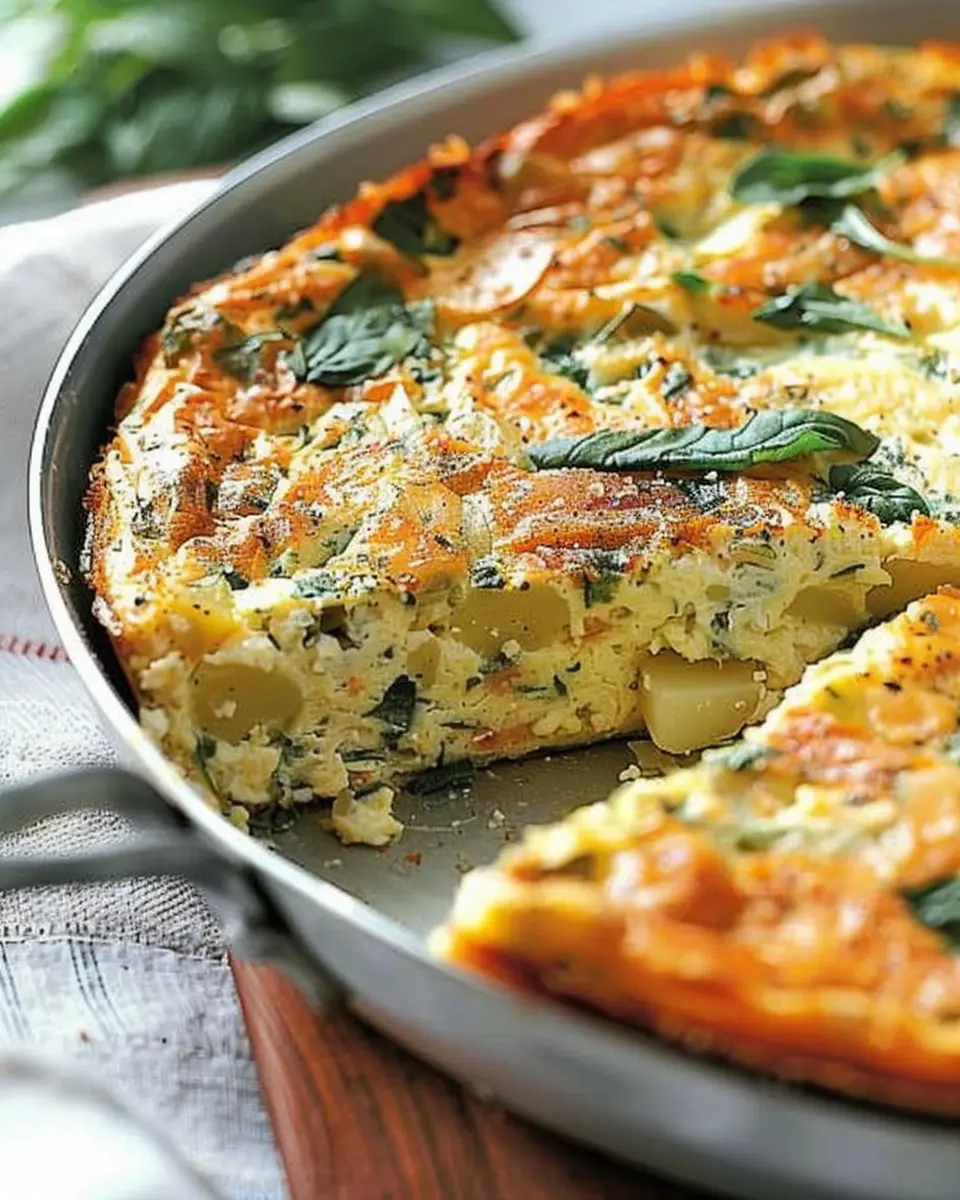 Potato Basil Frittata: Easy Recipe with Turkey Bacon and Veggies