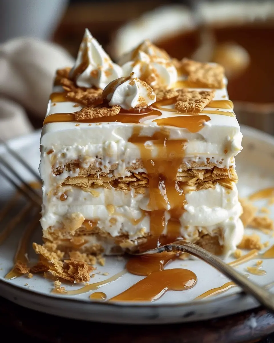 Ritz Cracker Salted Caramel Icebox Cake: The Best No-Bake Delight