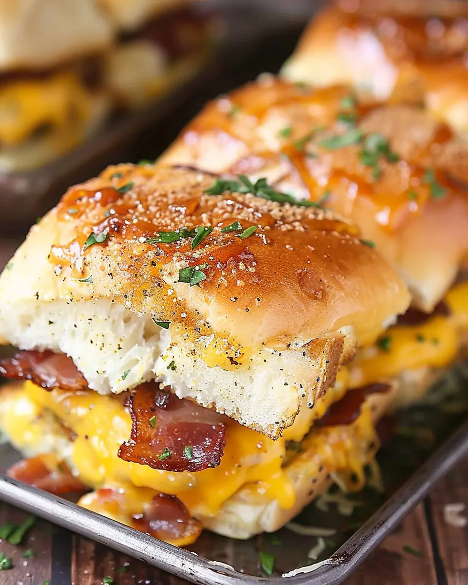 Crack Breakfast Sliders: Indulgent Turkey Bacon, Egg &amp; Cheese Delight